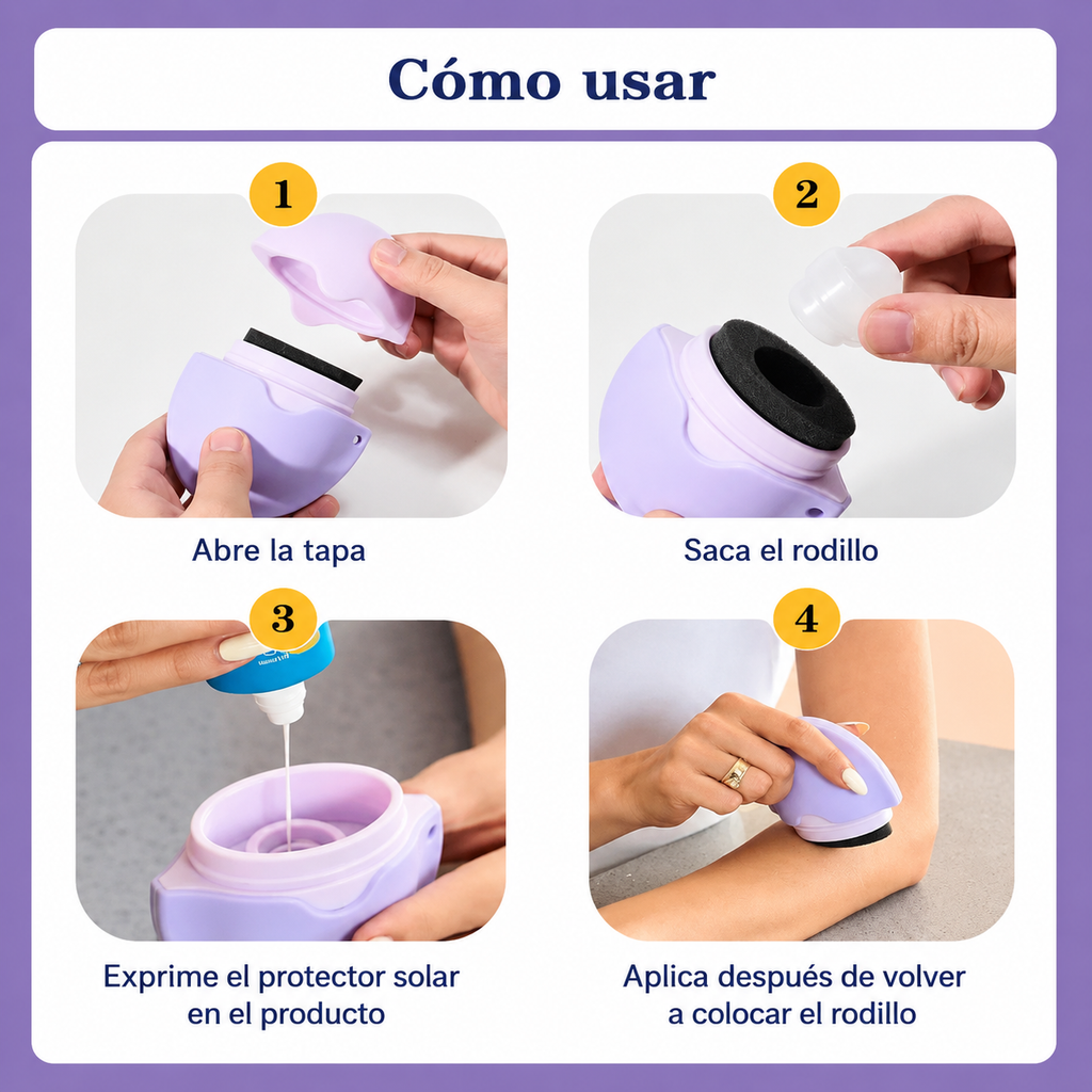 Aplicador portátil de protector solar