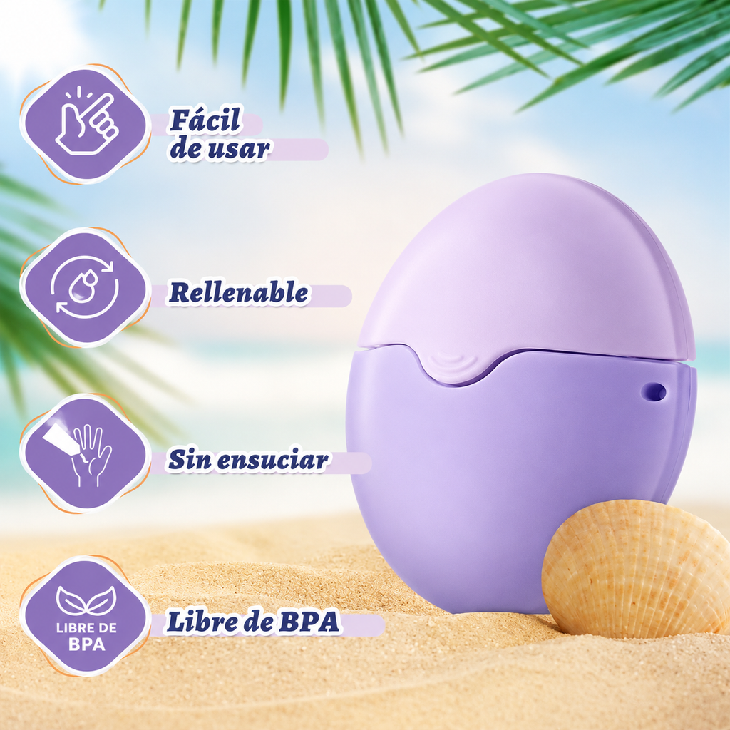 Aplicador portátil de protector solar