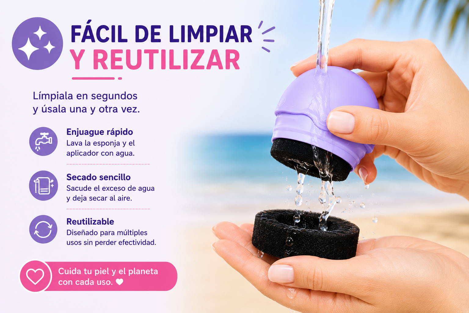 Aplicador portátil de protector solar